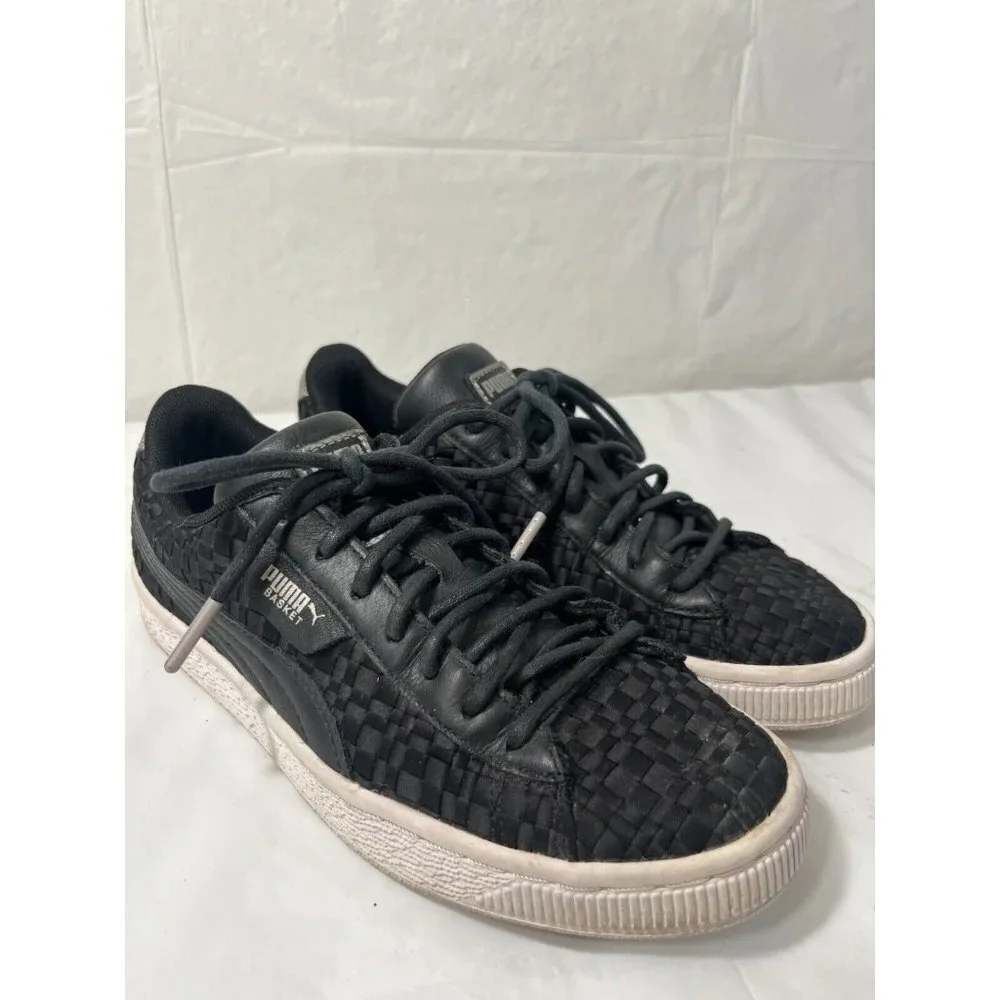 Puma Basket Satin EP Sneakers Women's Low Top Sneakers Black Size 6